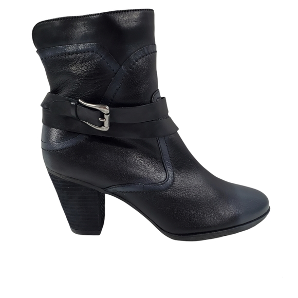 Blondo Frederika Leather Boots Black and Gray Aqua Protect Womens Size 10 - Picture 1 of 11